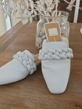 Dolce Vita Cream Braided Leather Mule Slip-On